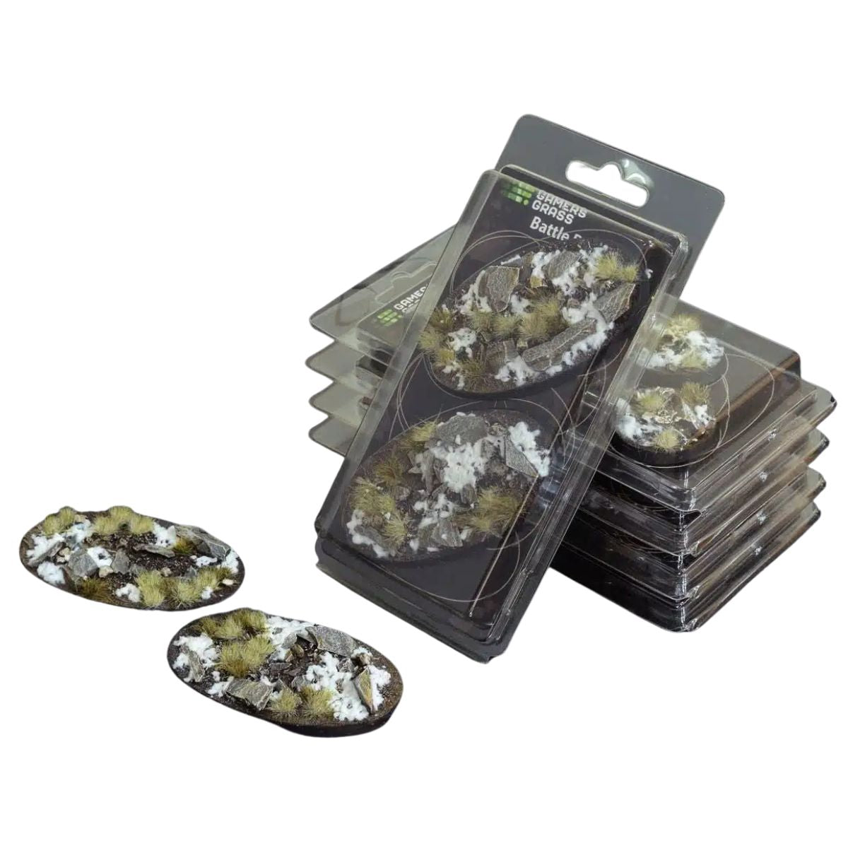 Gamers Grass Winter Bases, Oval 90mm (x2)