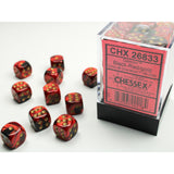 Chessex Gemini W6x36 Black-Red/Gold