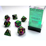 Chessex 7-Würfelset  Gemini Polyhedral Green-Purple/Gold