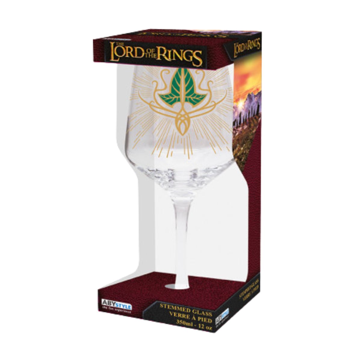 Lord of The Rings Stemmed Glass "Lorien Leaf"