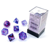 Chessex 7-Würfelset Nebula Polyhedral Nocturnal/Blue Luminary