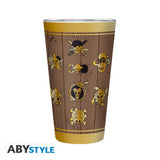 One Piece Large Glass 400ml Skulls Matte