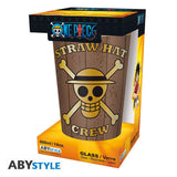 One Piece Large Glass 400ml Skulls Matte
