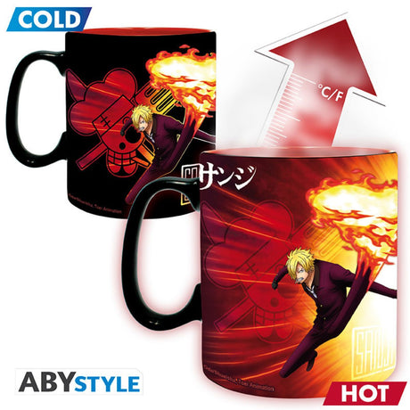One Piece Mug Heat Change 460ml Zoro & Sanji Cardboard