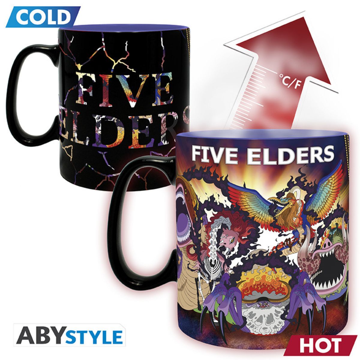 One Piece Tasse Heat Change 460ml Gear 5Th And Five Elders