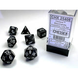 Chessex 7-Würfelset Opaque Polyhedral Black/White