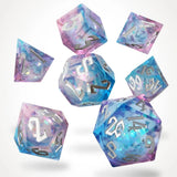 Pink Ice Liquid Core Rpg Dice Set