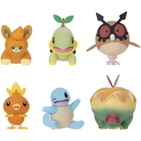 Pokémon Battle Figure Multipack Pawmi Squirtle Torchic Turtwig Hoothoot & Appltun