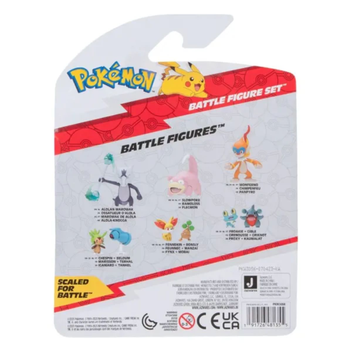 Pokémon Battle Figure Set Pikachu, Litwick & Slowpoke