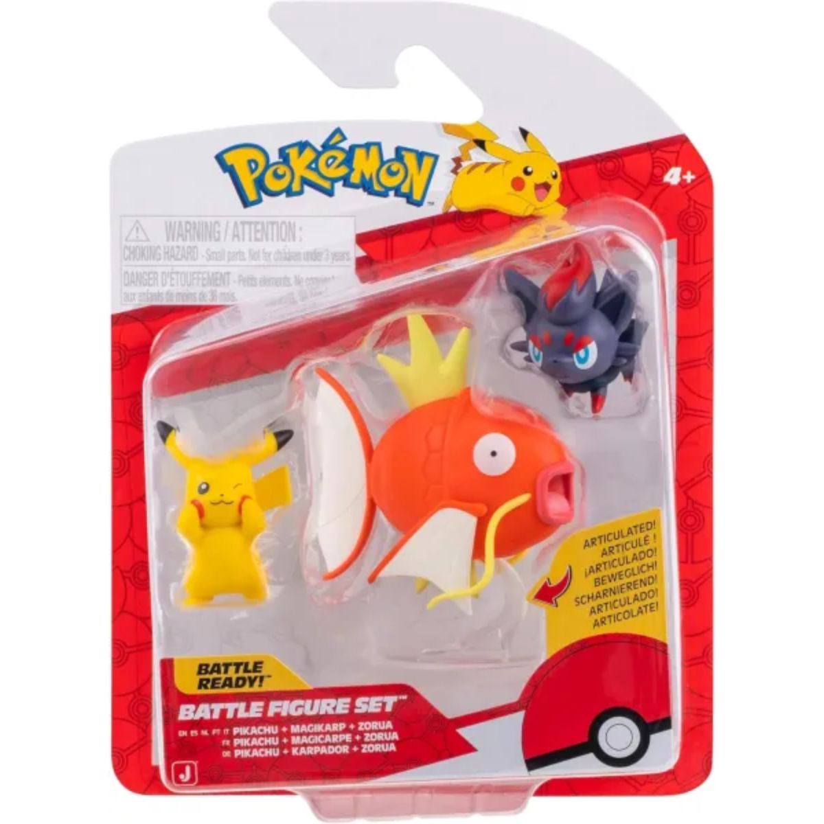 Pokémon Battle Figure Set Pikachu Zorua & Magikarp