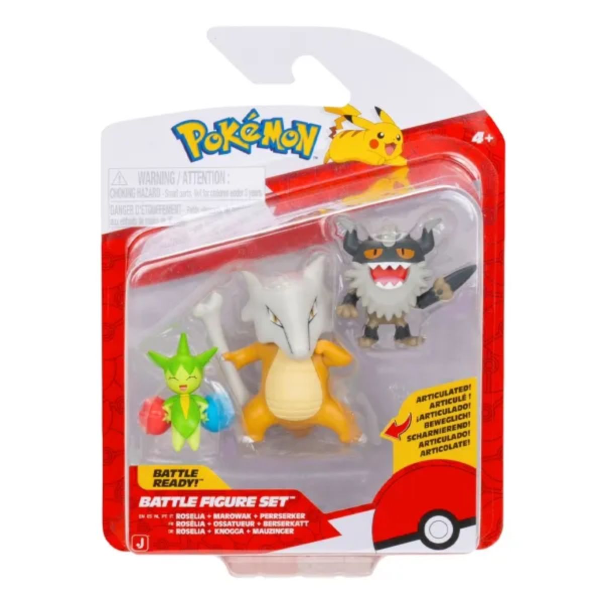 Pokémon Battle Figure Set Roselia Perrserker & Marowak