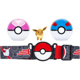 Pokémon Clip 'N' Go Poke Ball Gürtel Set Evoli mit Superball & Sympaball