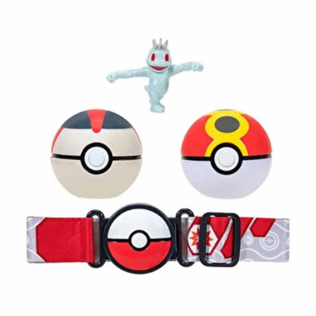 Pokémon Clip 'N' Go Poke Ball Gürtel Set Machollo mit Wiederball & Timerball