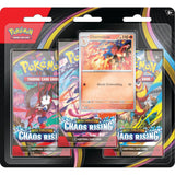 Pokémon  Mega Evolution Chaos Rising 3 Pack Blister Englisch