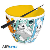 Pokemon Ramen Bowl With Chopsticks "Starters Manga"