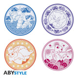 Pokemon Set Of 4 Plates Japanese Style