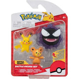 Pokémon Teddiursa, Pikachu & Nebulak Battle Figure Set