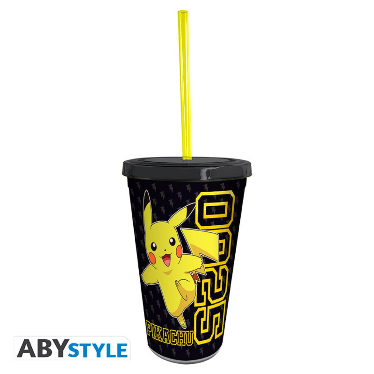 Pokemon Tumbler With Straw 470ml Pikachu Collage