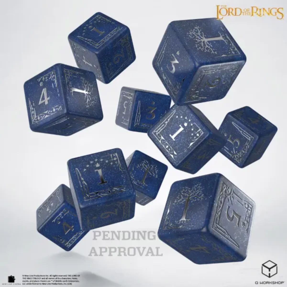 Q-Workshop Gondor The Lord Of The Rings 10 × D6 Dice Set