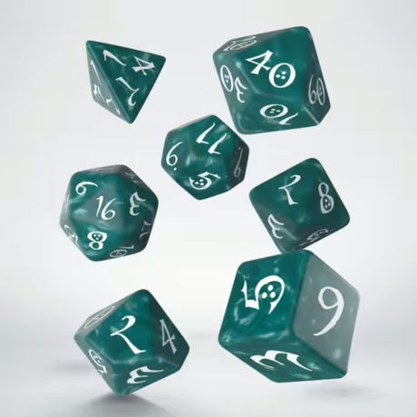 Q-Workshop Stormy & White Classic RPG Dice Set