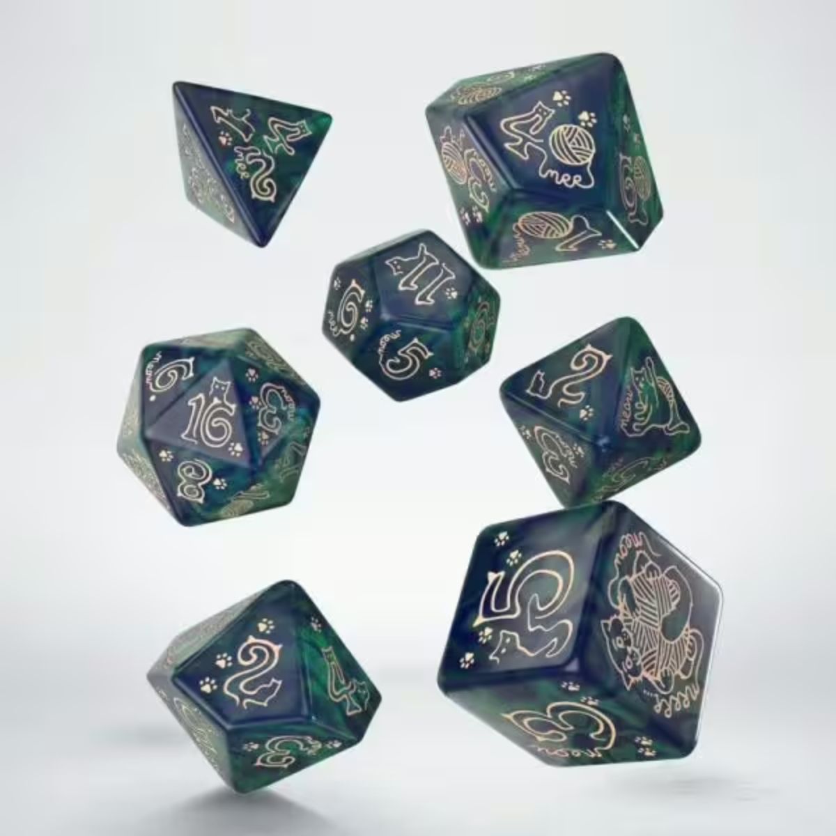 Q-Workshop Whiskers Jumbo Cats Dice Set