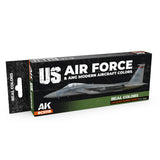 AK Interactive REAL COLORS SETS Us Air Force & Ang Modern Aircraft Colors Set