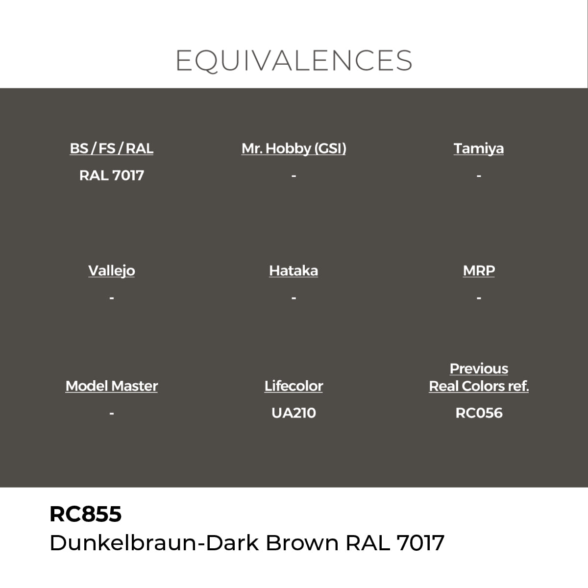 AK Interactive REAL COLORS Dunkelbraun-Dark Brown Ral 7017 17 ml.