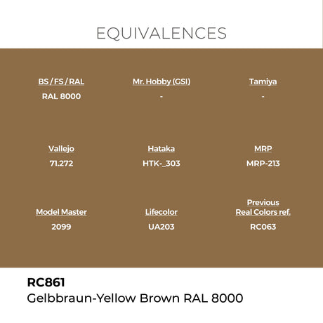 AK Interactive REAL COLORS Gelbbraun-Yellow Brown Ral 8000 17 ml.