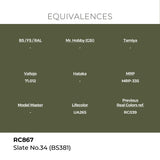 AK Interactive REAL COLORS Slate No.34 (Bs381) 17 ml.
