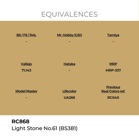 AK Interactive REAL COLORS Light Stone No.61 (Bs381) 17 ml.