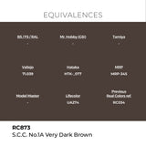 AK Interactive REAL COLORS S.C.C. No.1A Very Dark Brown 17 ml.