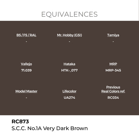 AK Interactive REAL COLORS S.C.C. No.1A Very Dark Brown 17 ml.