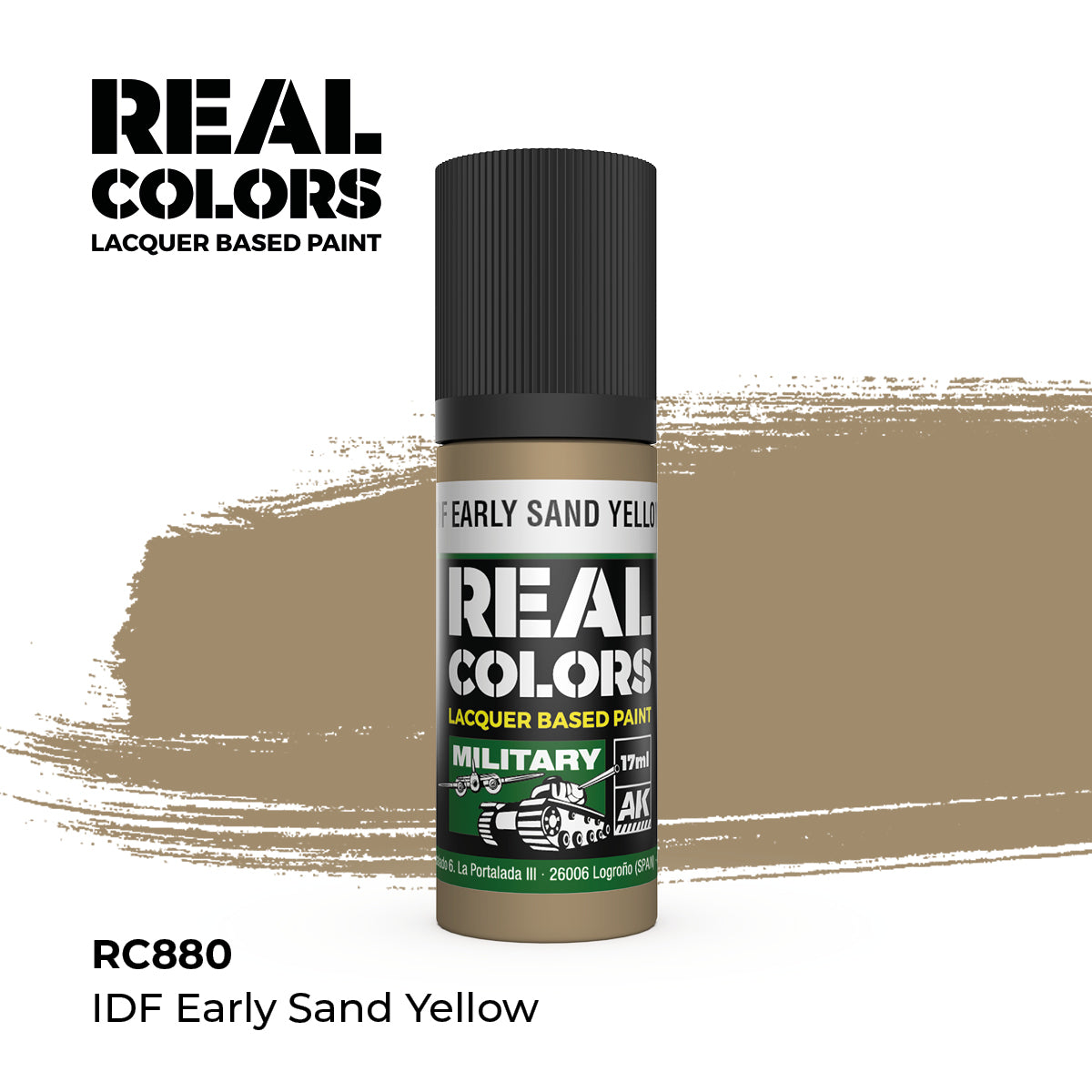 AK Interactive REAL COLORS Idf Early Sand Yellow 17 ml.