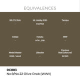 AK Interactive REAL COLORS No.9/No.22 Olive Drab (Wwii) 17 ml.