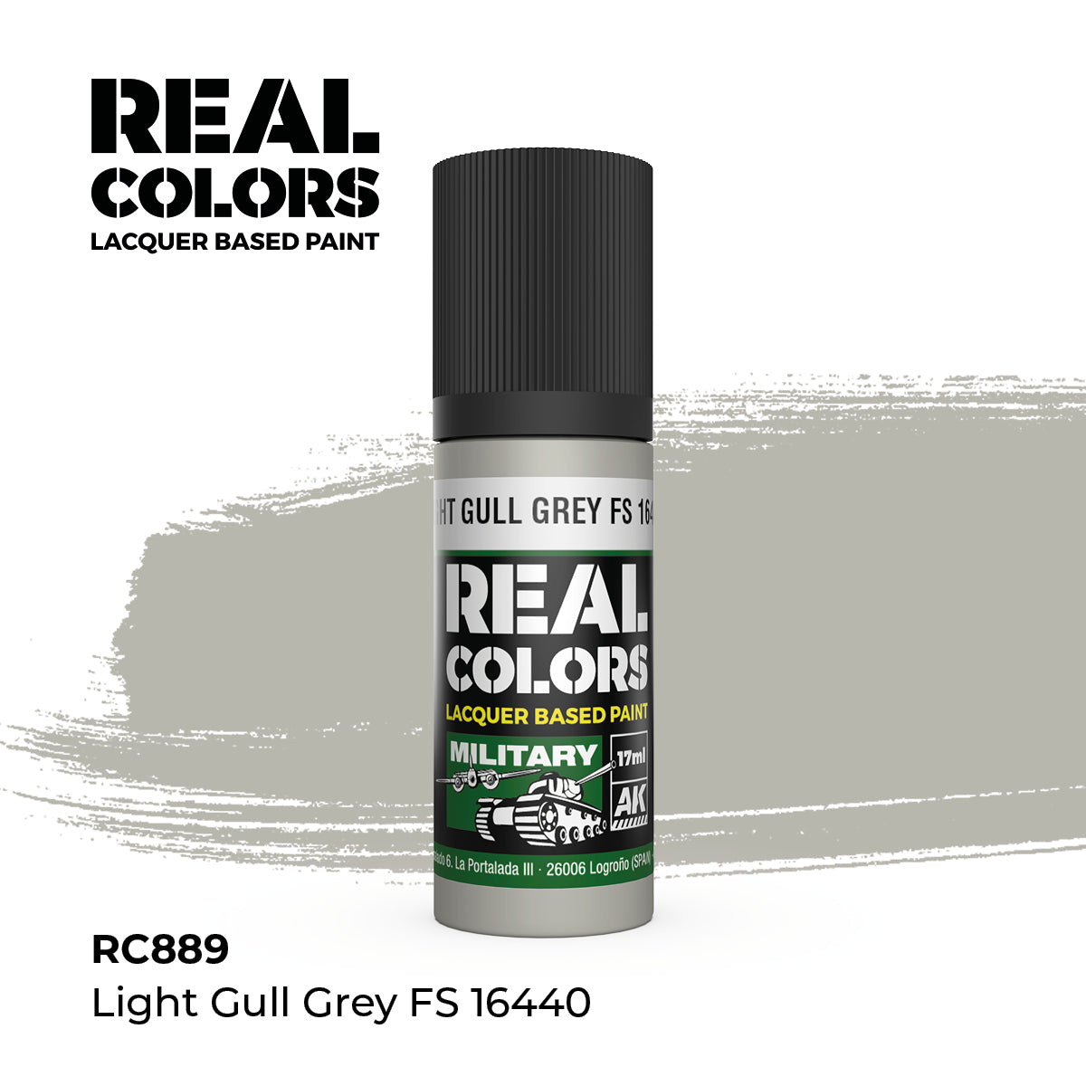 AK Interactive REAL COLORS Light Gull Grey Fs 16440 17 ml.