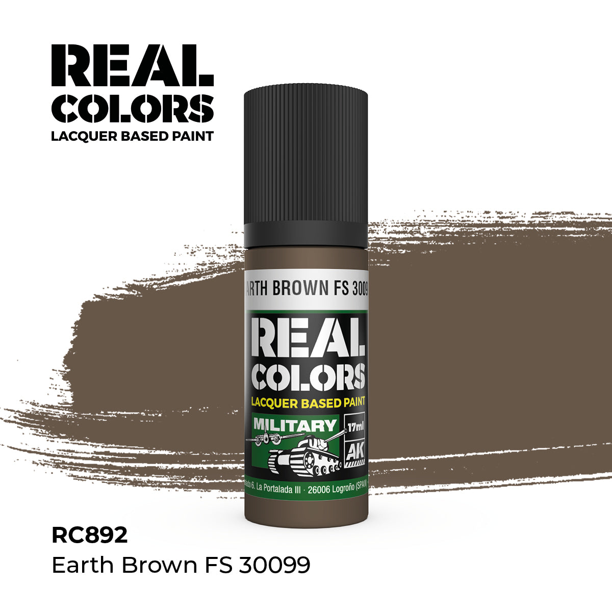 AK Interactive REAL COLORS Earth Brown Fs 30099  17 ml.
