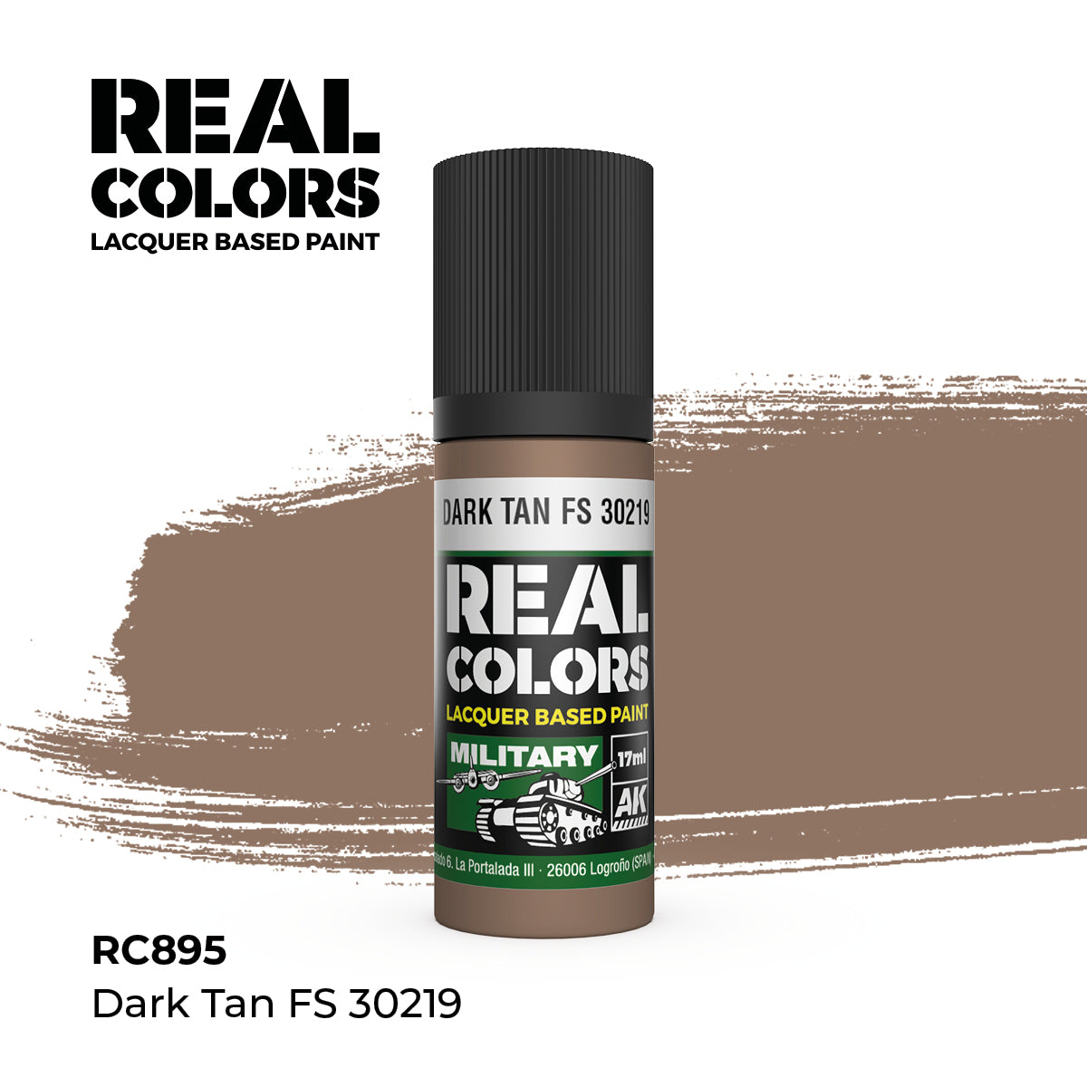 AK Interactive REAL COLORS Dark Tan Fs 30219 17 ml.