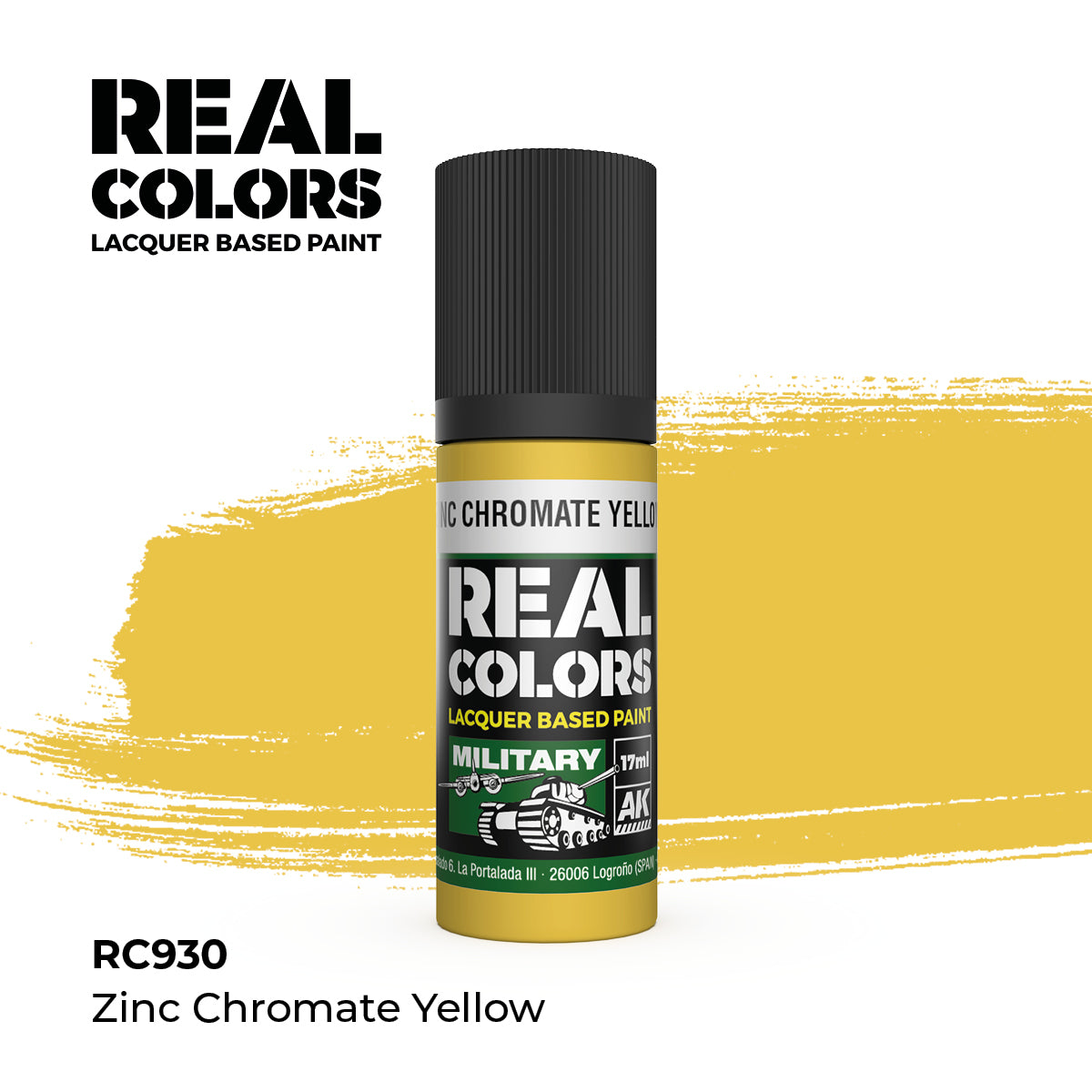 AK Interactive REAL COLORS Zinc Chromate Yellow 17 ml.