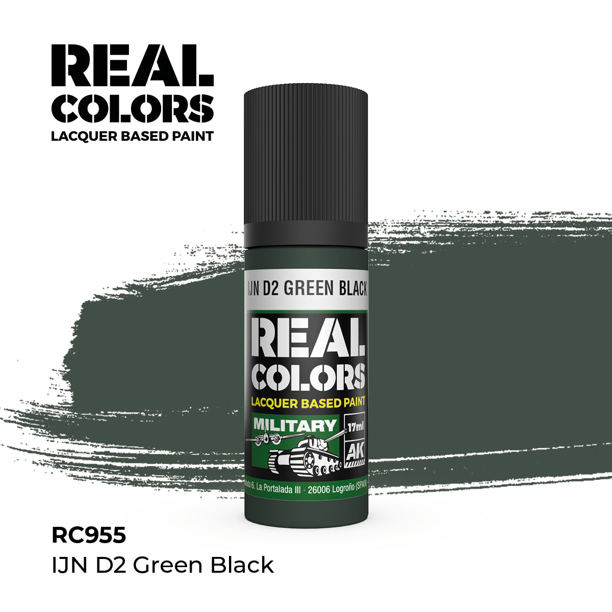 AK Interactive REAL COLORS Ijn D2 Green Black 17 ml.