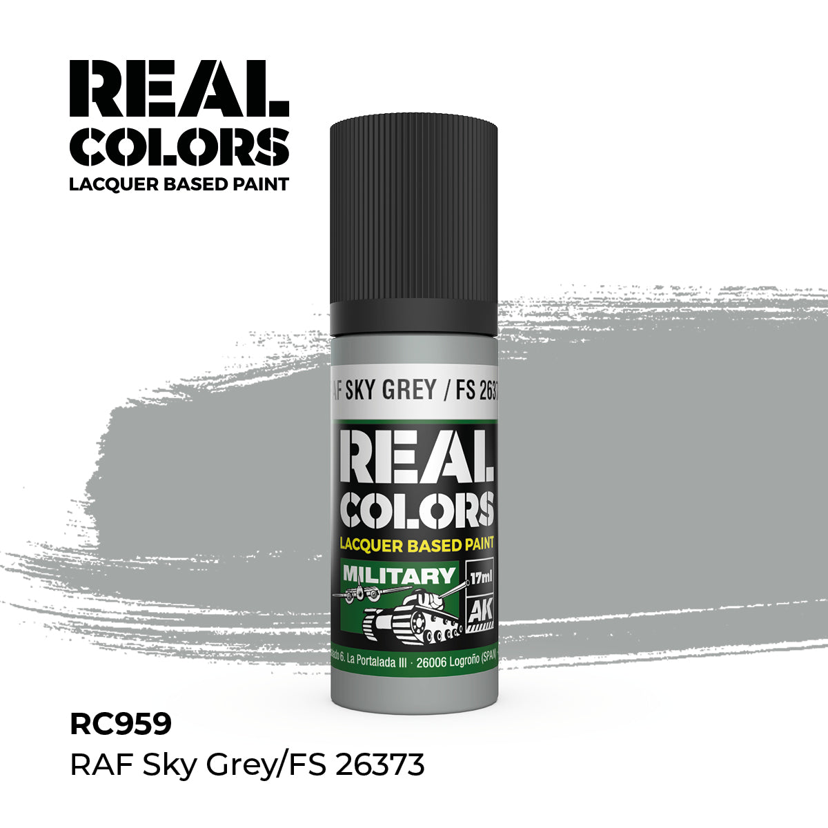 AK Interactive REAL COLORS Raf Sky Grey 17 ml.