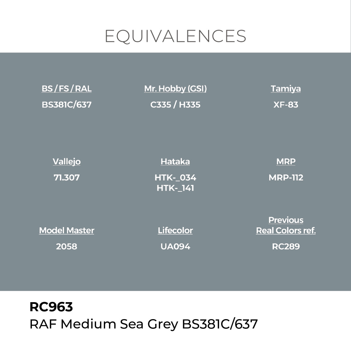 AK Interactive REAL COLORS Raf Medium Sea Grey Bs381C/637 17 ml.