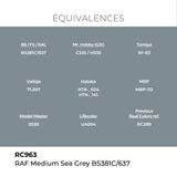 AK Interactive REAL COLORS Raf Medium Sea Grey Bs381C/637 17 ml.