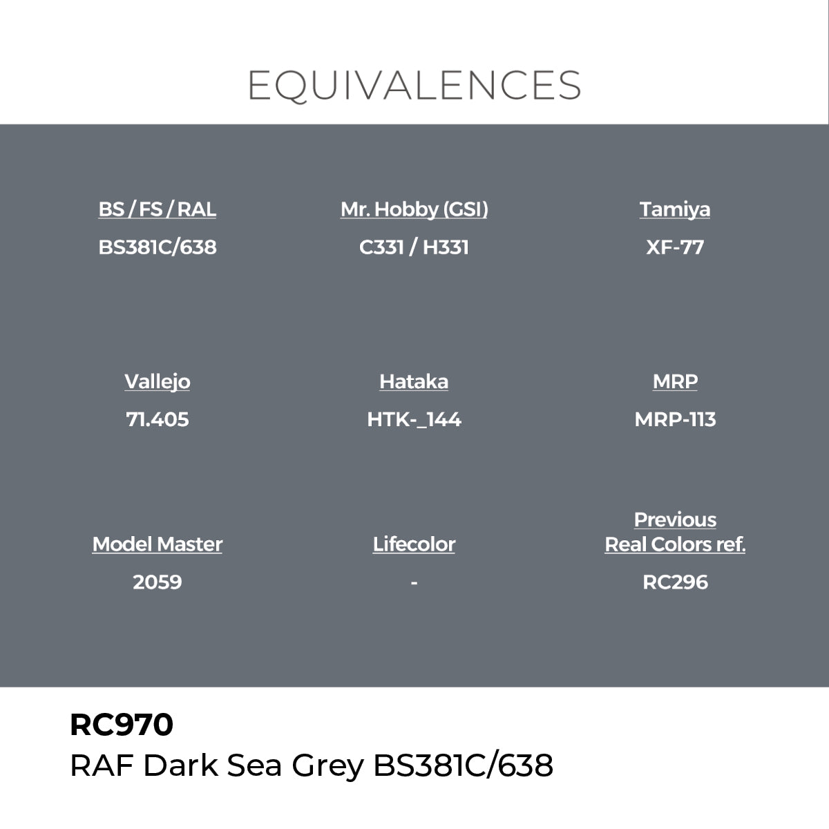 AK Interactive REAL COLORS Raf Dark Sea Grey Bs381C/638 17 ml.