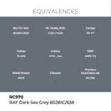 AK Interactive REAL COLORS Raf Dark Sea Grey Bs381C/638 17 ml.