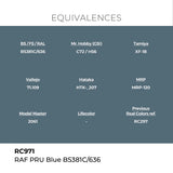 AK Interactive REAL COLORS Raf Pru Blue Bs381C/636 17 ml.