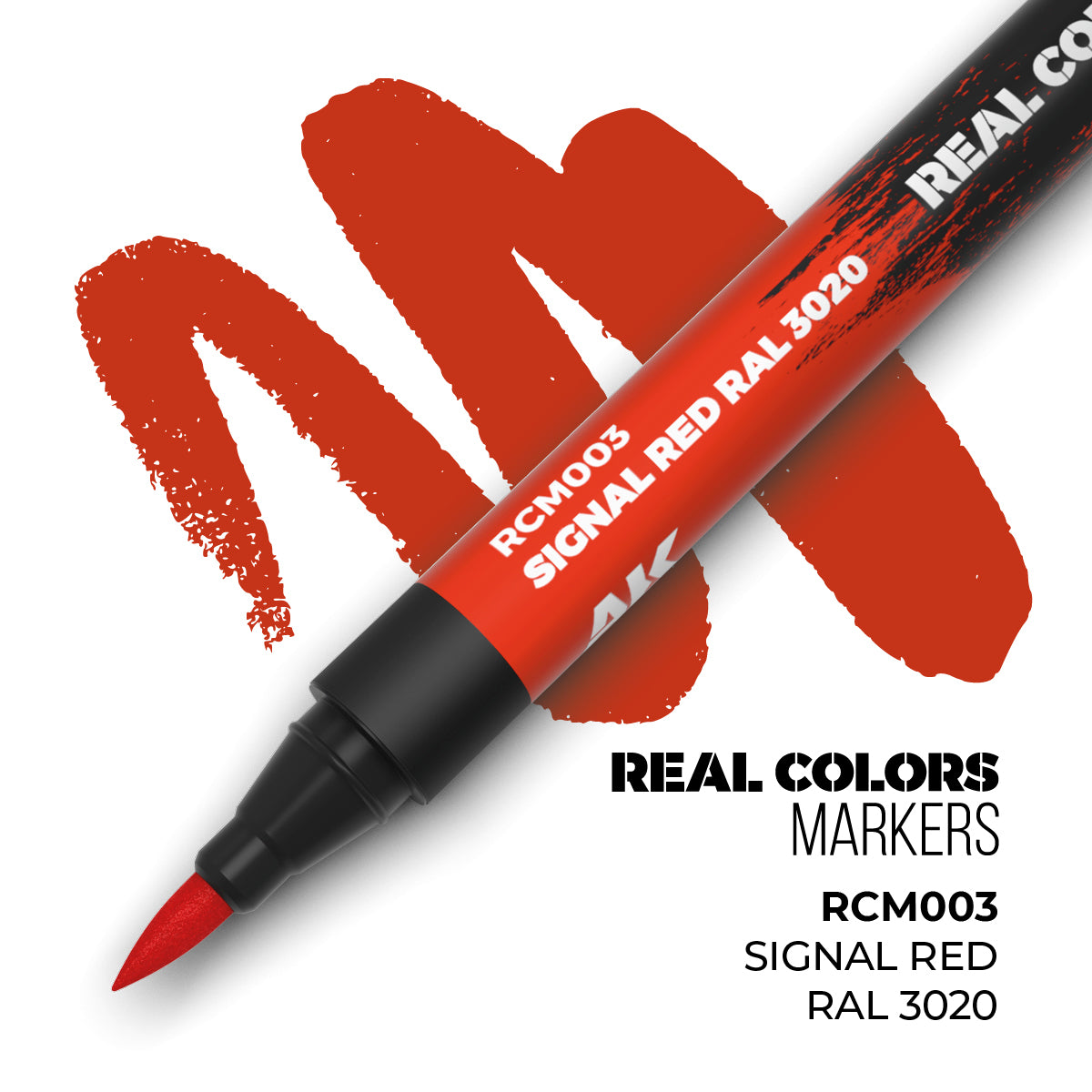 AK Interactive REAL COLORS MARKERS Signal Red Ral 3020