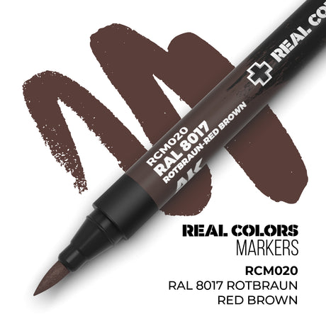 AK Interactive REAL COLORS MARKERS Ral 8017 Rotbraun-Red Brown