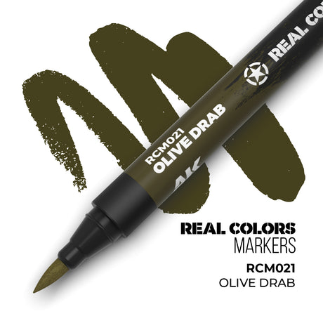 AK Interactive REAL COLORS MARKERS Olive Drab