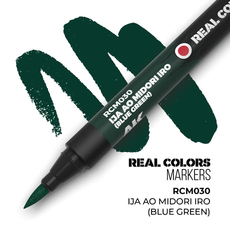 AK Interactive REAL COLORS MARKERS Ija Ao Midori Iro (Blue Green)