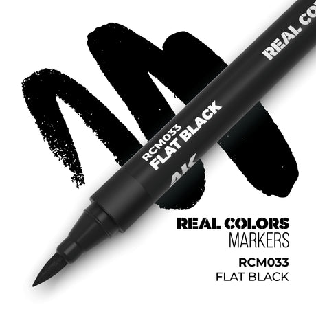 AK Interactive REAL COLORS MARKERS Flat Black